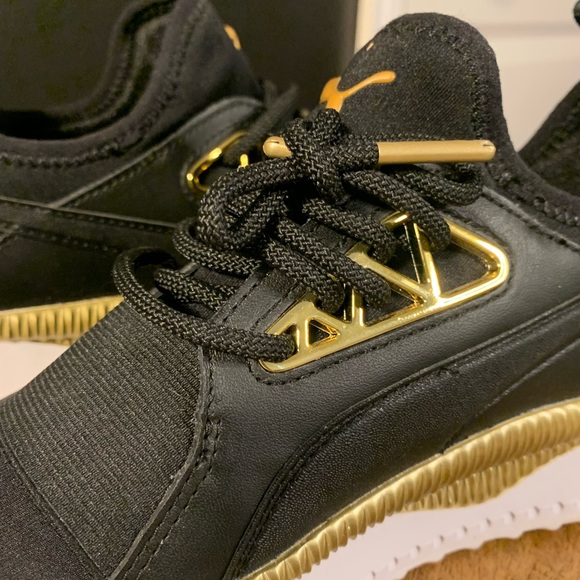 DONATED: Puma Black & Gold Sneakers - Picture 7 of 7